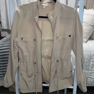 Elegant Women's Tan Utility Jacket